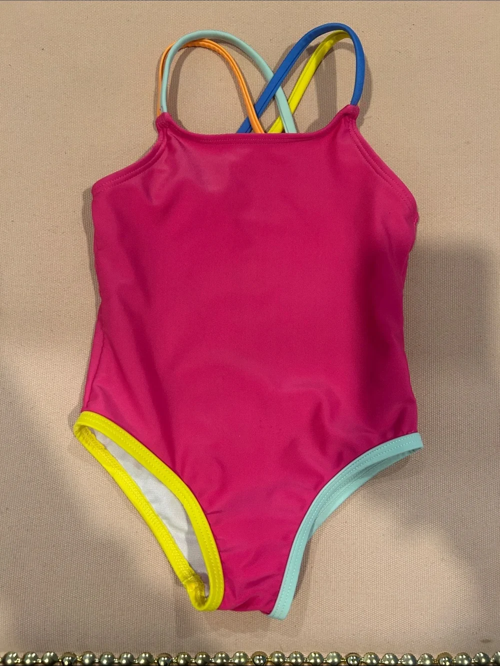 3 Girls One-Piece Swimsuits - Tropical (18-24), Pineapple (24) & Hot Pink (2T)